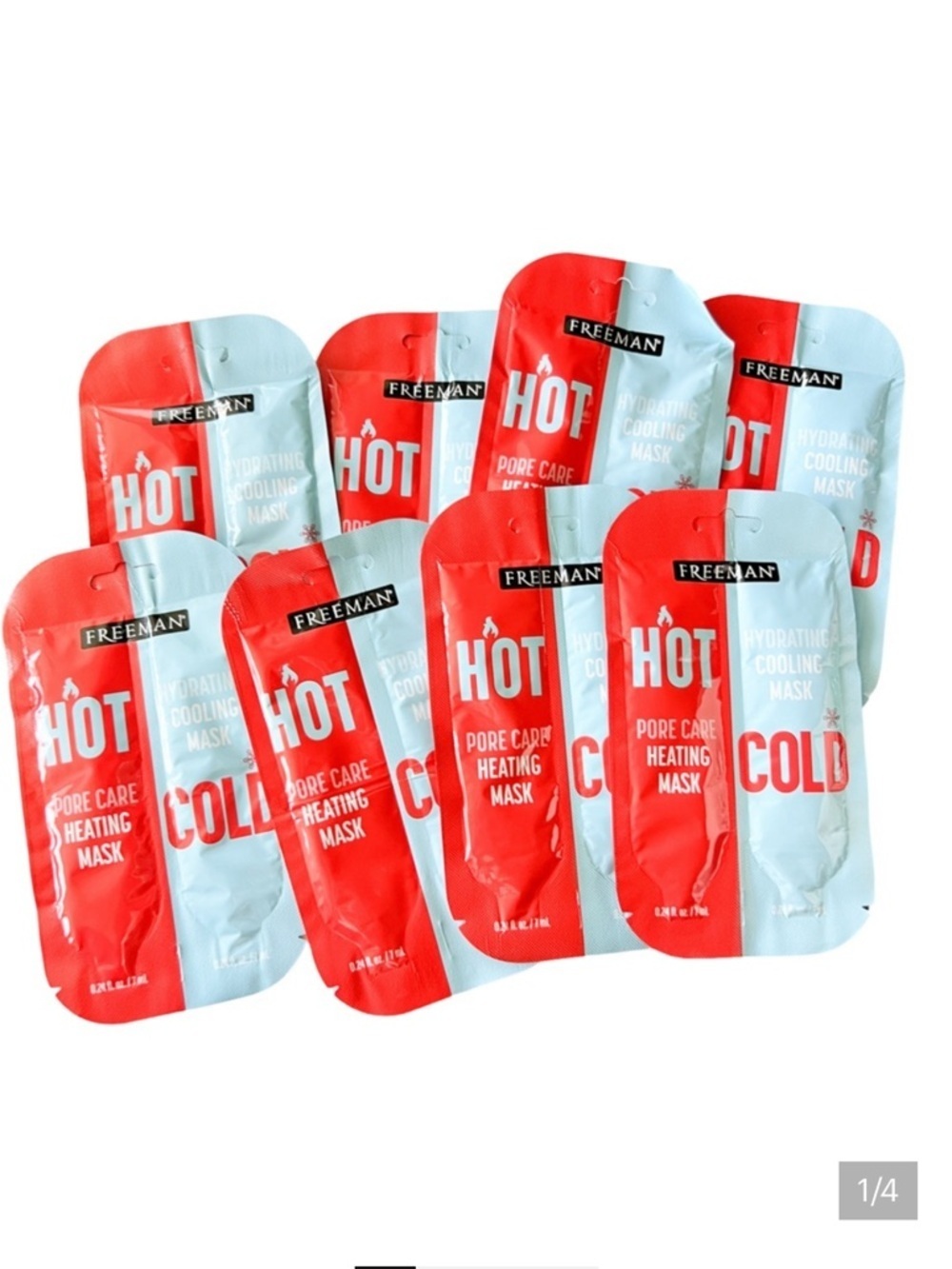Freeman Hot & Cold 2-in-1 Pore Care Face Masks Bundle of 8 Hydrating Skincare